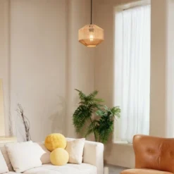 Lotus 1-Light Pendant Lighting With Natural Twine Shade - Globe Electric -Home Decor Store GUEST 002b5e37 ac74 4792 a203 c84dbaa77830