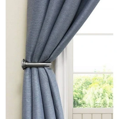 Lumi Home Furnishings 4pk 5/8" Window Curtain Holdbacks - Brushed Nickel 3 Lumi Home Furnishings 4pk 5/8" Window Curtain Holdbacks - Brushed Nickel