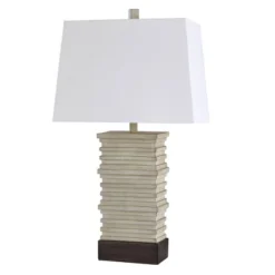 31" Casual Stacked Plate Design Table Lamp Cream - StyleCraft -Home Decor Store GUEST 034e487d c0b0 4053 8c00 7c757e544a9f
