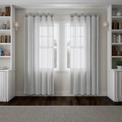 1-Inch Curtain Rod- Decorative End Cap Style Finials And Hardware- For Home Decor In Bedroom And Kitchen, 48-84-Inch By Hastings Home (Silver) 5 1-Inch Curtain Rod- Decorative End Cap Style Finials And Hardware- For Home Decor In Bedroom And Kitchen, 48-84-Inch By Hastings Home (Silver) - Image 3