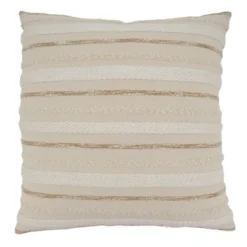 Saro Lifestyle Poly-Filled Woven Stripe Design Throw Pillow, Natural -Home Decor Store GUEST 08cb3095 8fc2 49e4 8209 ac8a64ea869a