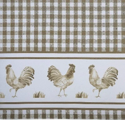 Kate Aurora Country Farmhouse Barnyard Plaid Rooster Kitchen Curtain Tier & Valance Set 4 Kate Aurora Country Farmhouse Barnyard Plaid Rooster Kitchen Curtain Tier & Valance Set - Image 2