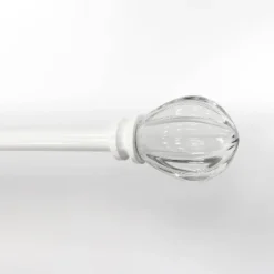 Decorative Drapery Single Rod Set With Acrylic Pumpkin Finials White - Lumi Home Furnishings -Home Decor Store GUEST 0a7d4a7d 8b1d 44b1 95a4 9fd3bb963f40