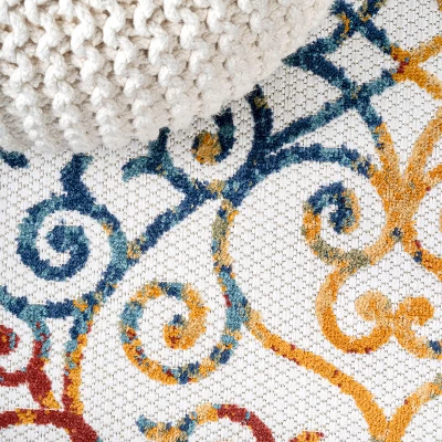 Atrani Scroll Trellis Indoor/Outdoor Area Rug - JONATHAN Y 8 Atrani Scroll Trellis Indoor/Outdoor Area Rug - JONATHAN Y - Image 6