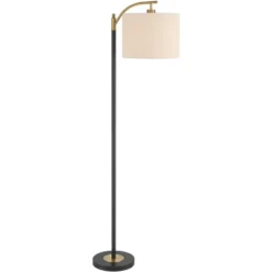 360 Lighting Rayna Mid Century Modern Downbridge Floor Lamp 61 1/2" Tall Black Gold Metal Off White Linen Drum Shade For Living Room Reading Bedroom 15 360 Lighting Rayna Mid Century Modern Downbridge Floor Lamp 61 1/2" Tall Black Gold Metal Off White Linen Drum Shade For Living Room Reading Bedroom -Home Decor Store GUEST 0fc7dca0 afd7 4764 b33f 10c25f3c40ea