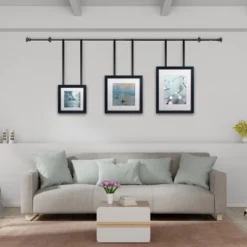 1-Inch Curtain Rod- Decorative Modern Square Finials And Hardware- For Home Decor In Bedroom And Kitchen, 48-84-Inch By Hastings Home (Black) -Home Decor Store GUEST 10b6d8ed 923f 42b8 b953 12e77448baef