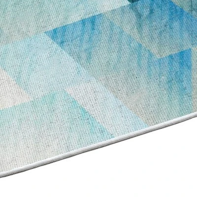 Sussexhome Sea Collection Cotton Heavy Duty Low Pile Area Rug , 2' X 3', Sea Blue 7 Sussexhome Sea Collection Cotton Heavy Duty Low Pile Area Rug , 2' X 3', Sea Blue - Image 5