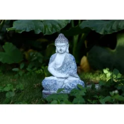 Techko Maid Meditating Resin Buddha Solar Outdoor Garden Statue Decor With Spotlight -Home Decor Store GUEST 11009f5c aa13 4aff 99f7 a46a6a2327c2