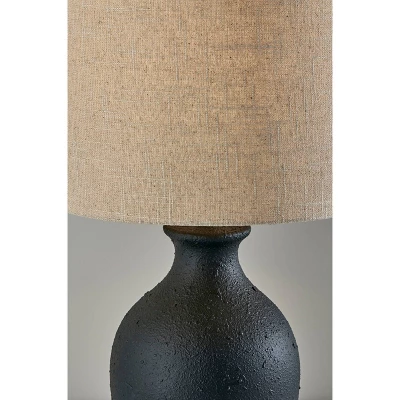 Margot Table Lamp Textured Ceramic Black - Adesso 5 Margot Table Lamp Textured Ceramic Black - Adesso - Image 3
