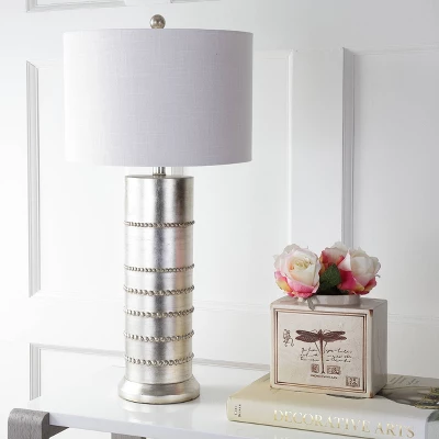 31" Evelyn Resin Table Lamp (Includes LED Light Bulb) Silver - JONATHAN Y 4 31" Evelyn Resin Table Lamp (Includes LED Light Bulb) Silver - JONATHAN Y - Image 2