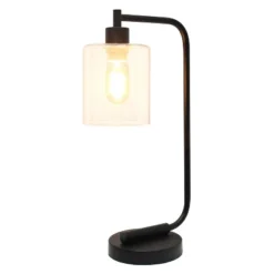 Modern Iron Desk Lamp With Glass Shade - Lalia Home