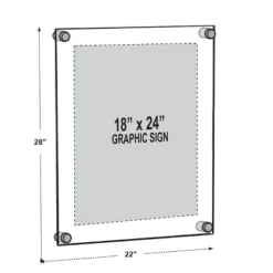 Azar Displays Floating Acrylic Wall Frame With Silver Stand Off Caps: 18" X 24" Graphic Size, Overall Frame Size: 22" X 28" 13 Azar Displays Floating Acrylic Wall Frame With Silver Stand Off Caps: 18" X 24" Graphic Size, Overall Frame Size: 22" X 28" -Home Decor Store GUEST 14a2943e 0d22 47f0 bde3 ec9d7c0b7a92