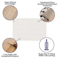 Flash Furniture Non Slip Rug Pad For Area Rug, Hardwood Floor Rug Gripper Anti Skid Rug Pad Protective Cushioning Rug Pad -Home Decor Store GUEST 157e3ccb 3887 4714 9327 ca9ea4a9575e