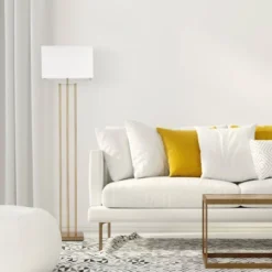 62" Soho Floor Lamp With Linen Shade White - Globe Electric -Home Decor Store GUEST 170b81c7 aecd 4d1e b307 b26741a75955