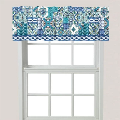 Laural Home Callisto Tiles Window Valance 3 Laural Home Callisto Tiles Window Valance