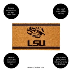 Evergreen Louisiana State University Logo Turf Mat, Brown- 28 X 16 Inches Indoor Outdoor Doormat -Home Decor Store GUEST 1976d6de 3afa 4375 8754 209c423d3626