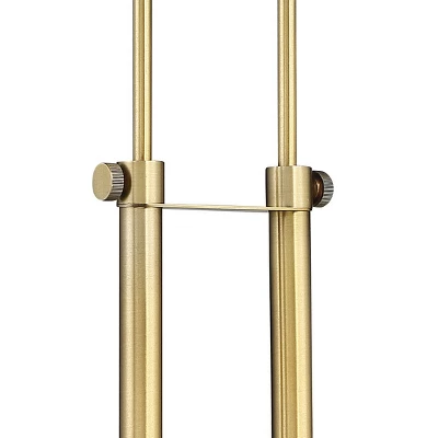 Possini Euro Design Keegan Modern Desk Lamp 24" High Warm Brass With Dual USB Charging Ports LED Adjustable Black Shade For Bedroom Living Room Desk 7 Possini Euro Design Keegan Modern Desk Lamp 24" High Warm Brass With Dual USB Charging Ports LED Adjustable Black Shade For Bedroom Living Room Desk - Image 5