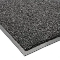 3'x5' Rectangle Solid Olefin Floor Mat Black - Crown