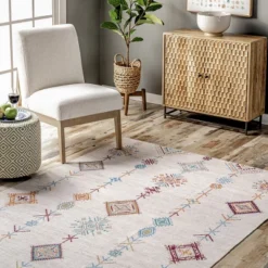 NuLOOM Kiya Machine Washable Moroccan Global Geometric Area Rug 18 NuLOOM Kiya Machine Washable Moroccan Global Geometric Area Rug -Home Decor Store GUEST 1cddf92b 355a 4db2 bf5e d597e9b366bd