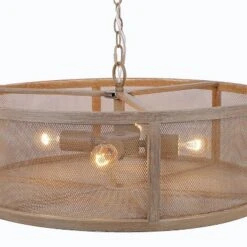18" Metal Dixsie Caged Farmhouse Chandelier Woodgrain - River Of Goods 20 18" Metal Dixsie Caged Farmhouse Chandelier Woodgrain - River Of Goods -Home Decor Store GUEST 1d0596f6 b6f0 4689 9db0 d4bef88a8657