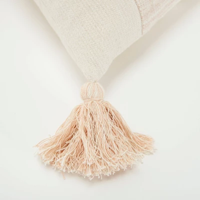 20"x20" Oversize Color Block Polyester Filled Square Throw Pillow Blush - Donny Osmond Home 3 20"x20" Oversize Color Block Polyester Filled Square Throw Pillow Blush - Donny Osmond Home