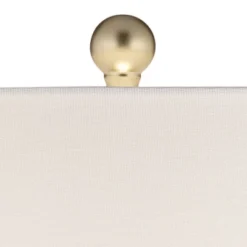 360 Lighting Nesbit Modern Mid Century Table Lamps 25" High Set Of 2 White Ceramic With USB Charging Port Drum Shade For Bedroom Living Room Bedside -Home Decor Store GUEST 21e6e00b 95a5 4118 858d 098767c9de6f