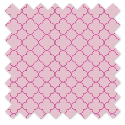 Bacati - Quatrefoil Pink Window Valance 5 Bacati - Quatrefoil Pink Window Valance - Image 3