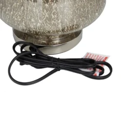 Linen Table Lamp With Faux Mercury Glass Finish Silver - Olivia & May -Home Decor Store GUEST 27860429 1410 43b6 9916 064116bdff3d