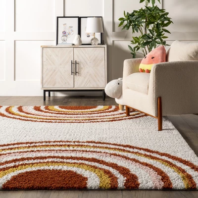 NuLOOM Dotty Half Sunset Shag Area Rug 9 NuLOOM Dotty Half Sunset Shag Area Rug - Image 7