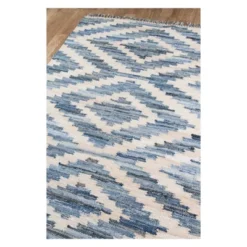 2'3"x8' Runner Geometric Woven Blue - Novogratz By Momeni