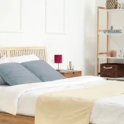 11.81" Traditional Petite Metal Stick Bedside Table Desk Lamp In Chrome With Fabric Shade Wine Red - Creekwood Home -Home Decor Store GUEST 2a3b1101 e9c0 4723 af0d b317e69e85f2