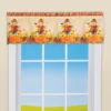 Collections Etc Harvest Scarecrow Pumpkin Printed Window Valance
