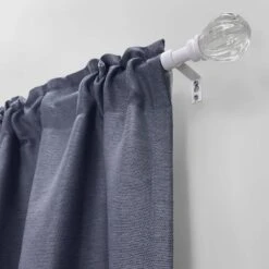 Decorative Drapery Single Rod Set With Acrylic Pumpkin Finials White - Lumi Home Furnishings -Home Decor Store GUEST 2b66218d b4d0 4f1c 9770 658c0eeb1ff8