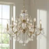 Vienna Full Spectrum DeMallo Gold Chandelier 26" Wide French Scroll Arm Clear Crystal 6-Light Fixture For Dining Room House Foyer Kitchen Island Home -Home Decor Store GUEST 2b66c189 4cf7 4414 818e ddbe837ccbdb
