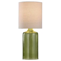 Seeded Glass Table Lamp Meadow Green Finish - StyleCraft