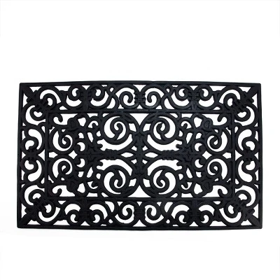 Northlight Scroll Design With Open Back Welcome Doormat 18" X 30" 3 Northlight Scroll Design With Open Back Welcome Doormat 18" X 30"