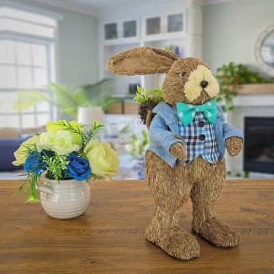 National Tree Company Male Bunny In Blue Coat Table Decoration, Easter Collection, 10 Inches 3 National Tree Company Male Bunny In Blue Coat Table Decoration, Easter Collection, 10 Inches