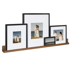 5pc Gallery Frame Box Set Rustic Brown - Kate & Laurel All Things Decor