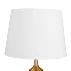 Linen Buffet Lamp With Tapered Shade Gold - Olivia & May -Home Decor Store GUEST 302053b3 48dd 4853 b89c 95c00b1b9421