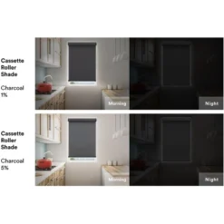 Linen Avenue Cordless Cassette 5% Solar Roller Shade,Black, Charcoal, And White -Home Decor Store GUEST 31ac2742 f954 496c 9eed fda59f7a1406