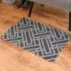 2'x3' ColorStar Deco Grid Door Mat Charcoal - Bungalow Flooring -Home Decor Store GUEST 335abd89 f601 4872 9e79 69fb8c42c70b