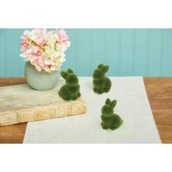 Gallerie II Moss Flocked Easter Bunny Set Of 3 -Home Decor Store GUEST 337b8921 6ea9 4632 9c8b f6dede6fcc0e
