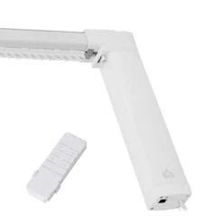 HOMCOM Smart Curtains System With Adjustable Tracks Rod (up To 180 In), Compatible With Alexa, Google Home Voice, WiFi App, Remote Control, White -Home Decor Store GUEST 34177c82 20dd 4b5f a374 33c99923f5ee