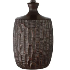 Franklin Iron Works Kelly Rustic Farmhouse Table Lamp 25 1/2" High Brown With USB Cord Dimmer Mica Drum Shade For Bedroom Living Room Office Home Desk -Home Decor Store GUEST 36314900 4faa 4d2d 962a 66adebe9ed72