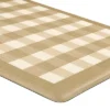 Kate Aurora Linen & White Buffalo Plaid Memory Foam Anti-Fatigue Kitchen Floor Mat 30 In. W X 18 In. L