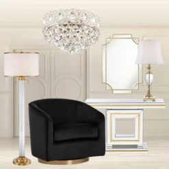 Vienna Full Spectrum Moira Vintage Ceiling Light Flush Mount Fixture 16" Wide Satin Nickel 6-Light Clear Crystal Balls For Bedroom Kitchen Living Room -Home Decor Store GUEST 3870a006 d36a 4720 9a3f 28068ade7a0f