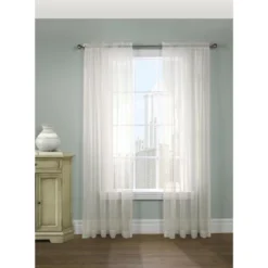 Habitat Rhapsody Voile Sheer Rod Pocket Light Filtering Style Allows Natural Light Flow Curtain Panel Shell -Home Decor Store GUEST 3877ebd4 2e15 4aea aadc 3b8600ee106a