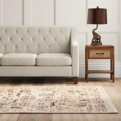 26.5" Novelty Metal Table Lamp With Elephant Base Brown - Ore International