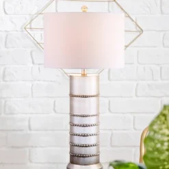 31" Evelyn Resin Table Lamp (Includes LED Light Bulb) Silver - JONATHAN Y 9 31" Evelyn Resin Table Lamp (Includes LED Light Bulb) Silver - JONATHAN Y -Home Decor Store GUEST 399b5625 189c 48fd aff3 e0c0c0dc77ab