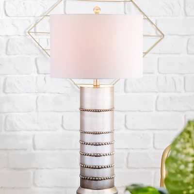 31" Evelyn Resin Table Lamp (Includes LED Light Bulb) Silver - JONATHAN Y 6 31" Evelyn Resin Table Lamp (Includes LED Light Bulb) Silver - JONATHAN Y - Image 4